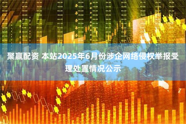 聚赢配资 本站2025年6月份涉企网络侵权举报受理处置情况公示