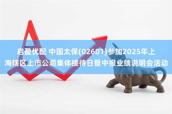 启盈优配 中国太保(02601)参加2025年上海辖区上市公司集体接待日暨中报业绩说明会活动